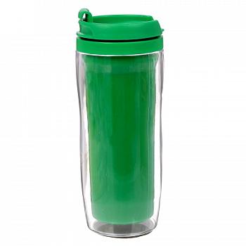 Термостакан пластиковый зеленый 350 мл